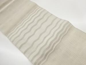 絽綴れよろけ横段模様織出し名古屋帯